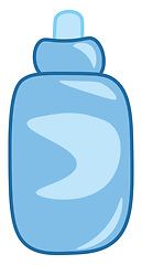 Image showing A blue bottle with a sipper vector or color illustration