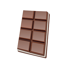 Image showing Two in one chocolate bar vector or color illustration