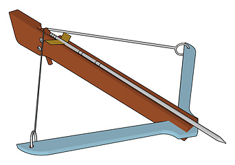 Image showing The bow and arrow object vector or color illustration