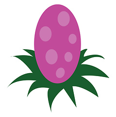 Image showing A big pink egg vector or color illustration