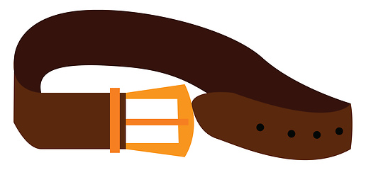 Image showing A brown belt, vector color illustration.