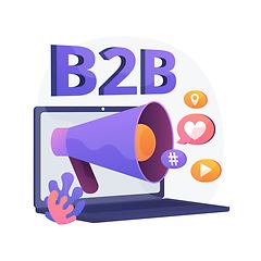 Image showing B2B marketing vector concept metaphor