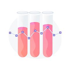 Image showing Blood analysis vector concept metaphor