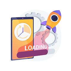 Image showing Loading speed boost vector concept metaphor