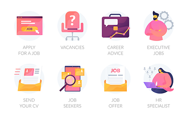 Image showing Human resources vector icons set