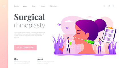 Image showing Rhinoplasty concept landing page