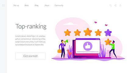 Image showing Rating landing page template