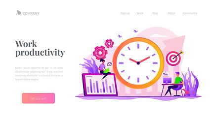 Image showing Productivity landing page template