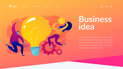 Image showing Business idea landing page template.