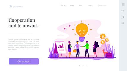 Image showing Partnership landing page template