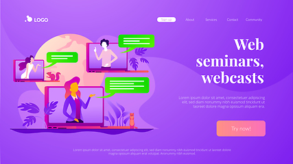 Image showing Webinar landing page template.