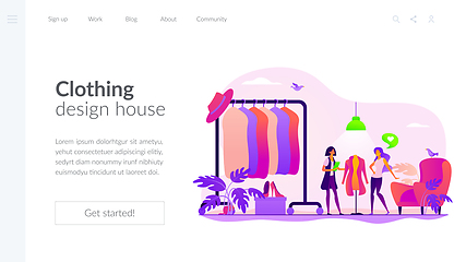Image showing Fashion house landing page template