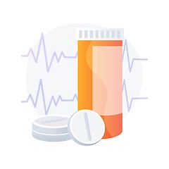 Image showing Pills for heart vector concept metaphor