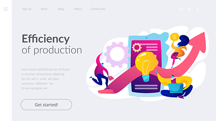 Image showing Productivity landing page template.