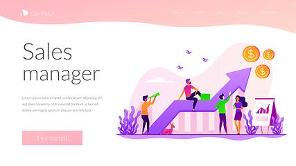 Image showing Sales growth landing page template