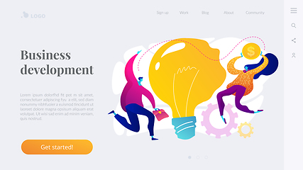 Image showing Business idea landing page template.