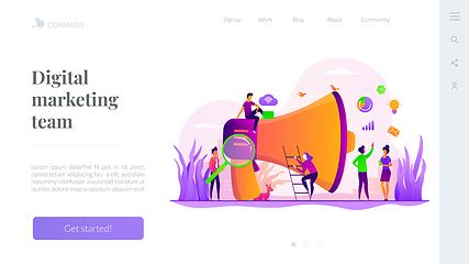 Image showing Marketing team landing page template