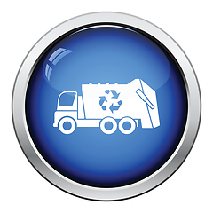 Image showing Garbage car recycle icon