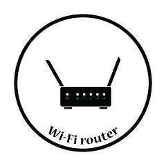 Image showing Wi-Fi router icon Vector illustration