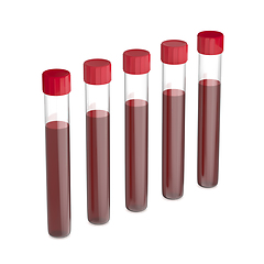 Image showing Test tubes with blood