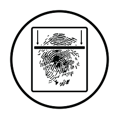 Image showing Fingerprint scan icon