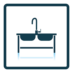 Image showing Double sink icon