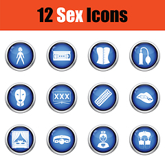 Image showing Set of sex icons. 