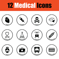 Image showing Medical icon set