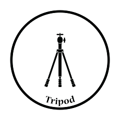 Image showing Icon of photo tripod