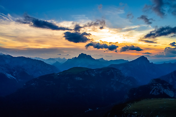 Image showing National Nature Park Tre Cime In the Dolomites Alps. Beautiful n