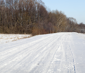 Image showing Footprints in the snow