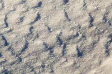 Image showing Photo of snow, close-up