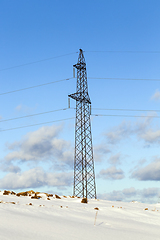 Image showing High-voltage power lines