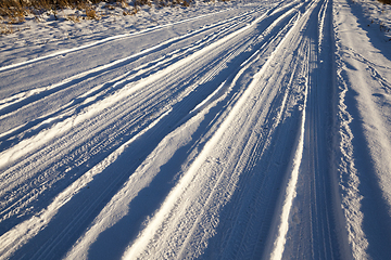 Image showing Road in the winter season