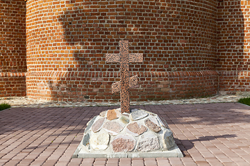 Image showing Stone cross, close-up