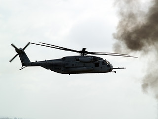 Image showing Combat helicopter on battle