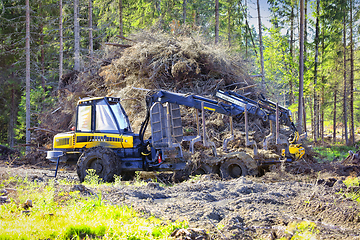 Image showing Ponsse Elk Forest Forwarder and Logging Residues