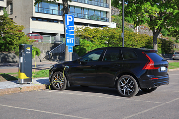 Image showing Volvo Electric SUV Charging Battery
