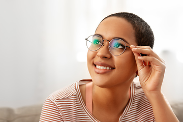 Image showing portrait of african american woman in glasses