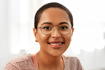 Image showing portrait of african american woman in glasses