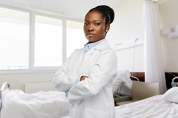 Image showing african american female doctor at hospital