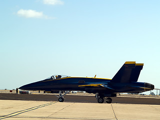 Image showing Blue angel taxiing