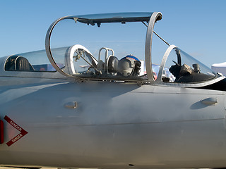 Image showing Jet fighter's cabin close-up