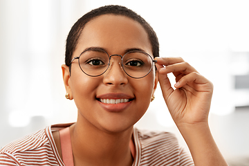 Image showing portrait of african american woman in glasses