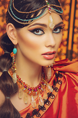 Image showing beautiful arabic style bride in ethnic clothes