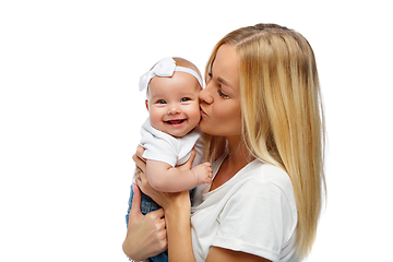 Image showing beautiful young mother with toddler baby girl