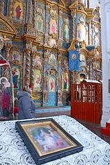 Image showing icon on the table in the church