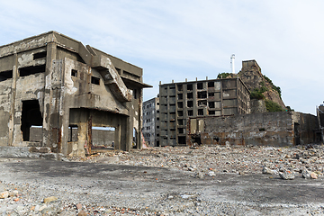 Image showing Abandoned Battleship island in Nagasaki