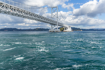 Image showing Onaruto Bridge and Whirlpool in Japan