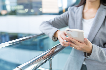 Image showing Business woman use of cellphone